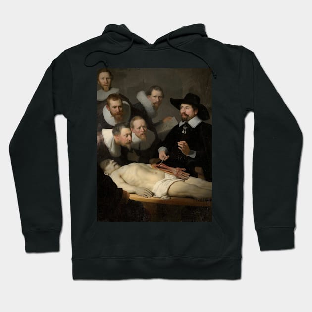 The Anatomy Lesson - Rembrandt Hoodie by KargacinArt